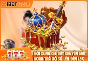 Nội dung chi tiết khuyến mãi hoàn trả xổ số lên đến 1.5%